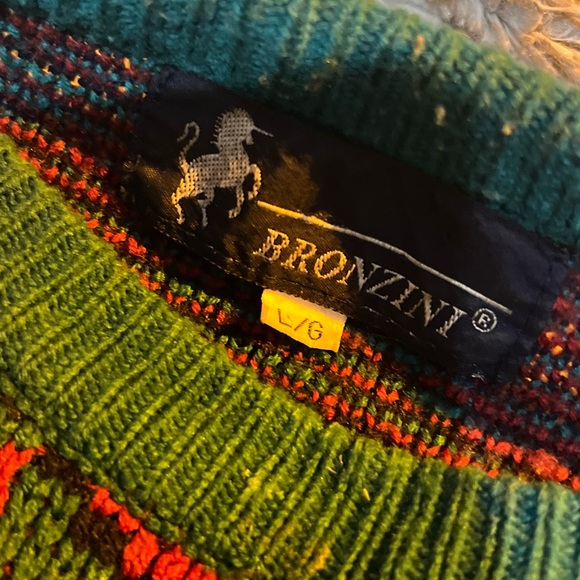 Retro oversized knit patterned sweater (L) - Picture 2 of 3